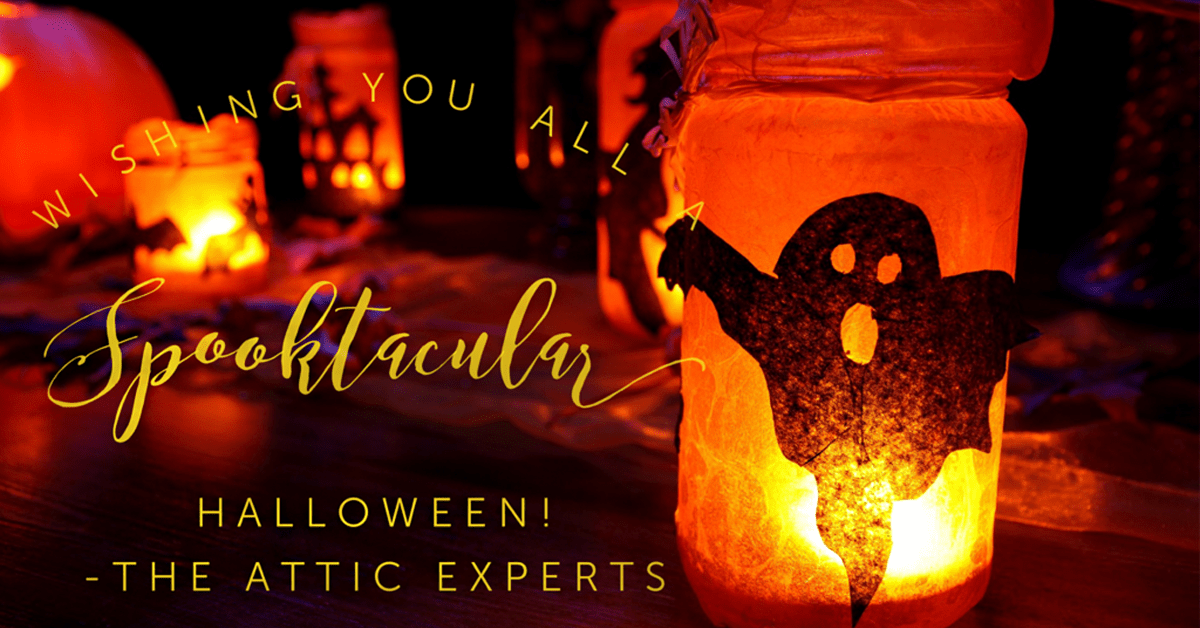 HAPPY HALLOWEEN FROM THE ATTIC EXPERTS.fw Happy Halloween Ghost Candle