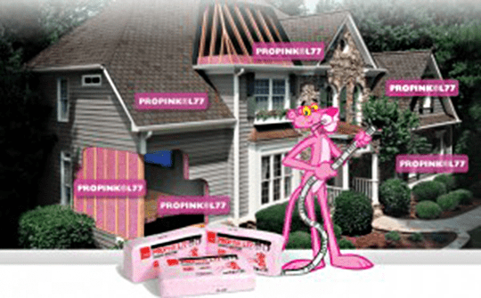 pink fiberglass insulation